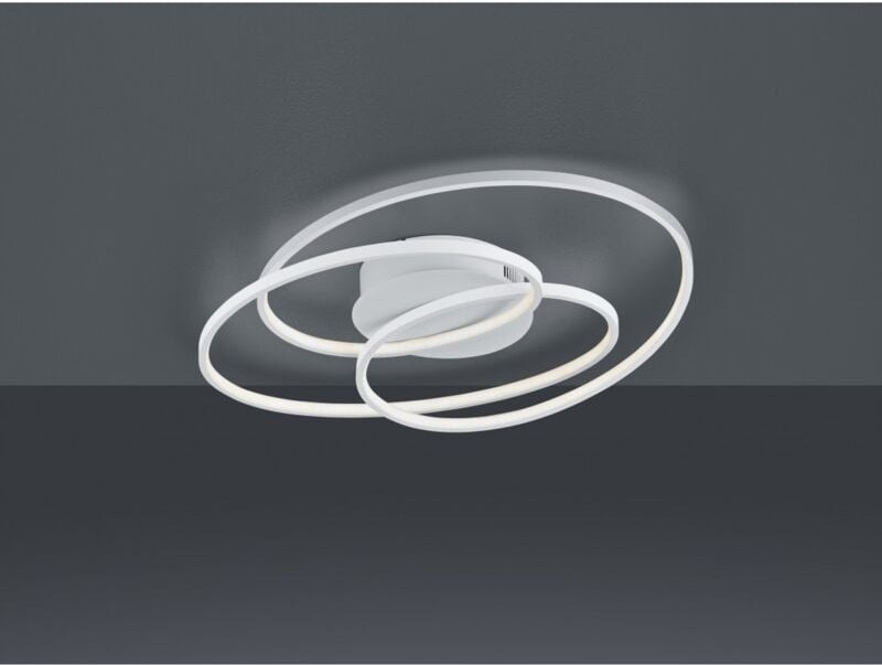 Iperbriko - Gale Deckenleuchte 3 Kreise Mattweiß Led 38,5 w Dimmbar L60 cm Trio Beleuchtung