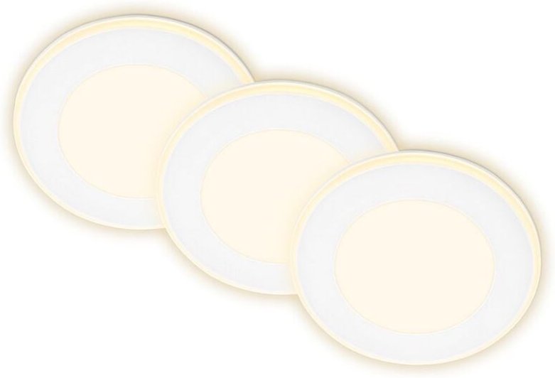 Briloner - 3er Set led Einbaustrahler led Einbauleuchten Spots 3 Schaltstufen warmweiß
