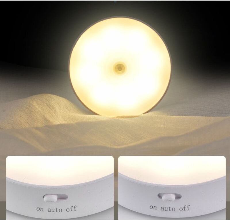 2er-Pack wiederaufladbare Nachtlichter mit Bewegungsmelder, automatisches LED-Wandnachtlicht, Kinder-Nachtlichtlampe für...