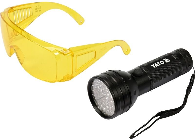 Uv 51 Led-Taschenlampe Und Brillen-Set