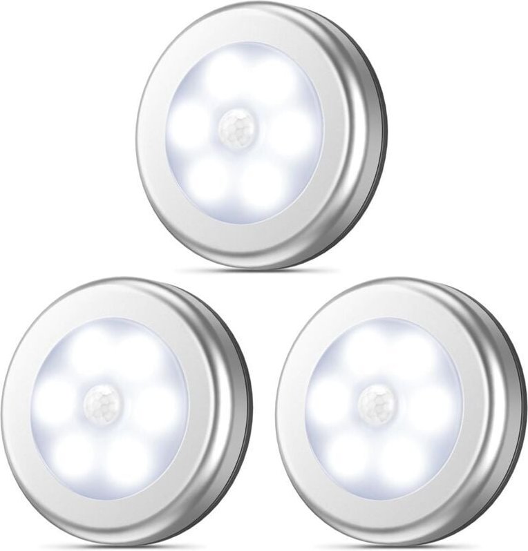 Bewegungssensor, überall anzubringendes kabelloses LED-Nachtlicht, Schranklicht, Treppenlicht, Wasserhahnlicht, Sicherhe...