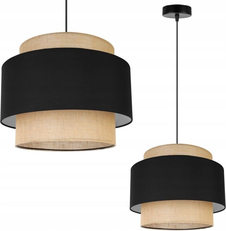 Hängelampe, Deckenleuchter, Lampenschirm, Boho Juta