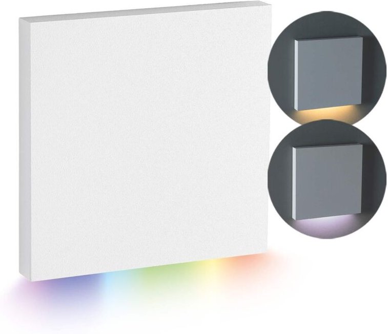 Oberteil Weiß eckig Lichtabgabe nach unten Für Schraub-Unterteil Classic