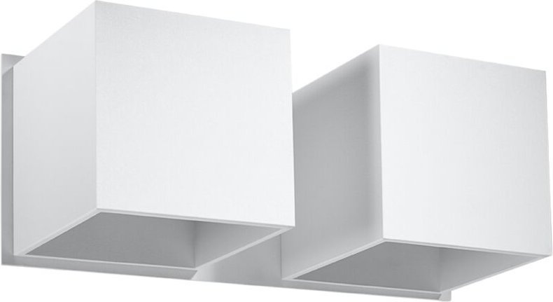 Twin Square Up & Down Wall Lamp White G9 Twin Square Up & Down Wandleuchte Weiß G9
