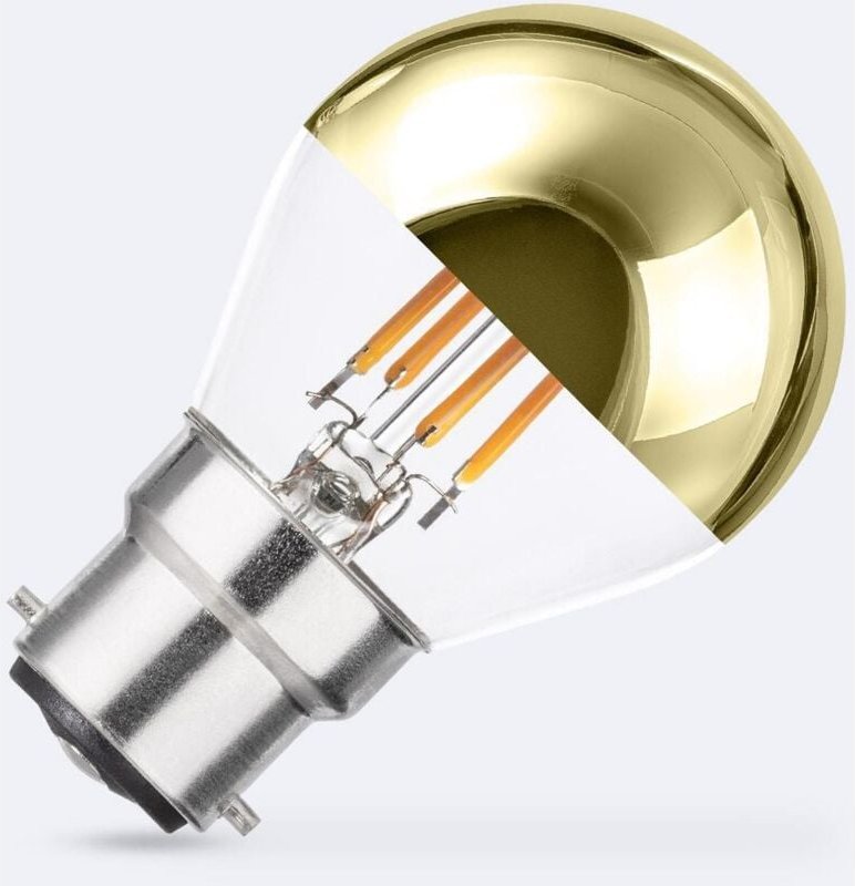 Efectoled - LED-Glühbirne Filament B22 4W 400 lm G55 Gold Reflect No Flicker 2200K Superwarm