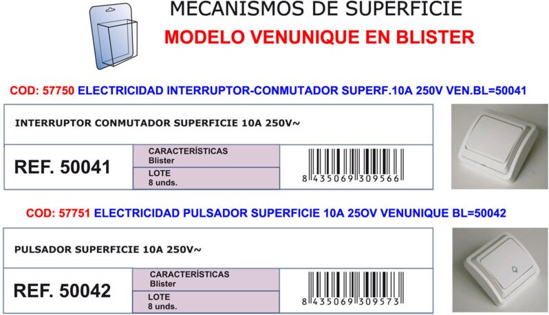 Elektrischer Kippschalter Aufputz 10A 250V 50041-91841