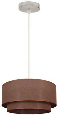 Fabrilamp - Doppel-Pendelleuchte 1l. braun/braun zylindrisch regx35x35