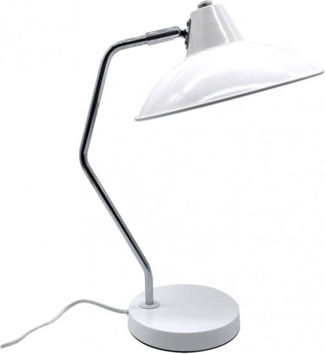Elian 1xe27 weiß/chrom Schreibtischlampe 44x24x35 cm verstellbar und schwenkbar