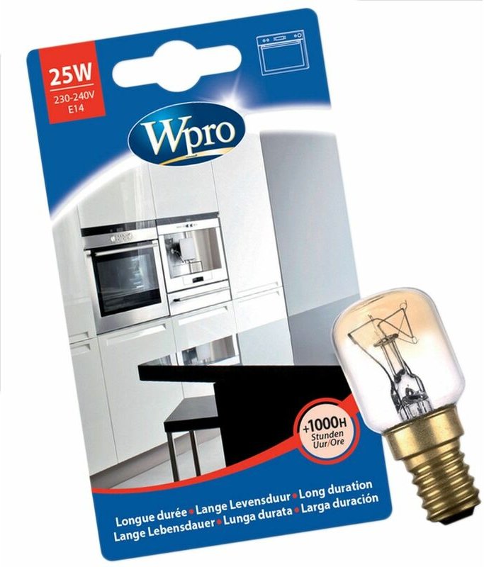 Wpro - Ersatzteil - Glühbirne T25 / E14 / 25W, original - - waltham, essentiel b, vestel, far, sharp, smeg, listo, oxfor...