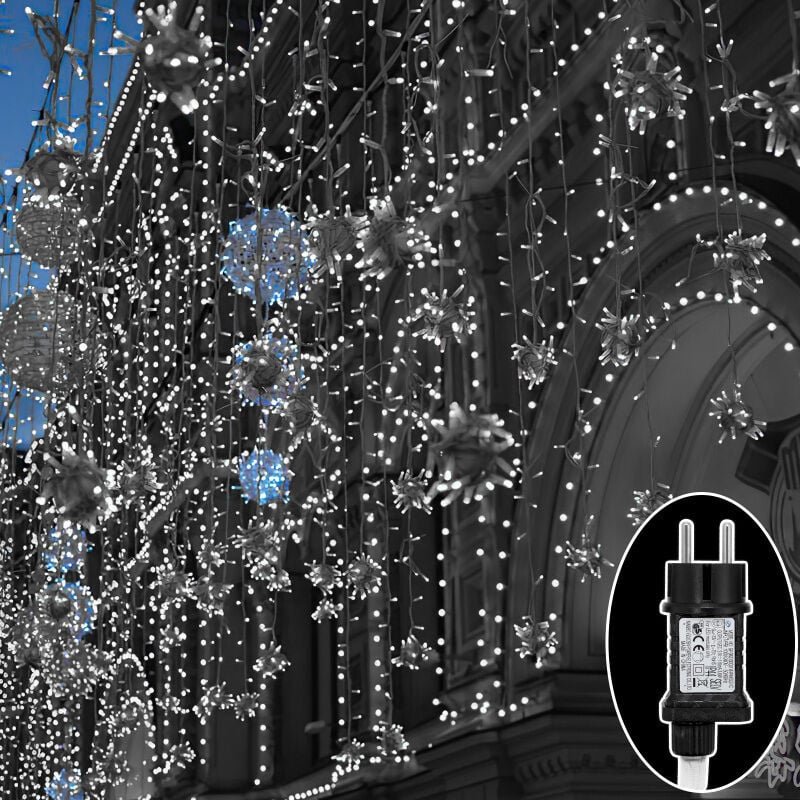 Thumbnail - SWANEW 20m 200 LED Lichterkette Eisregen LED-Lichtervorhang Weihnachtsbaumbeleuchtung Weihnachtsbeleuchtung Innen Außen ...