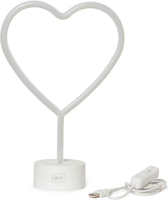 Legami It's A Sign Herzlampe Silber LED Neon Deko