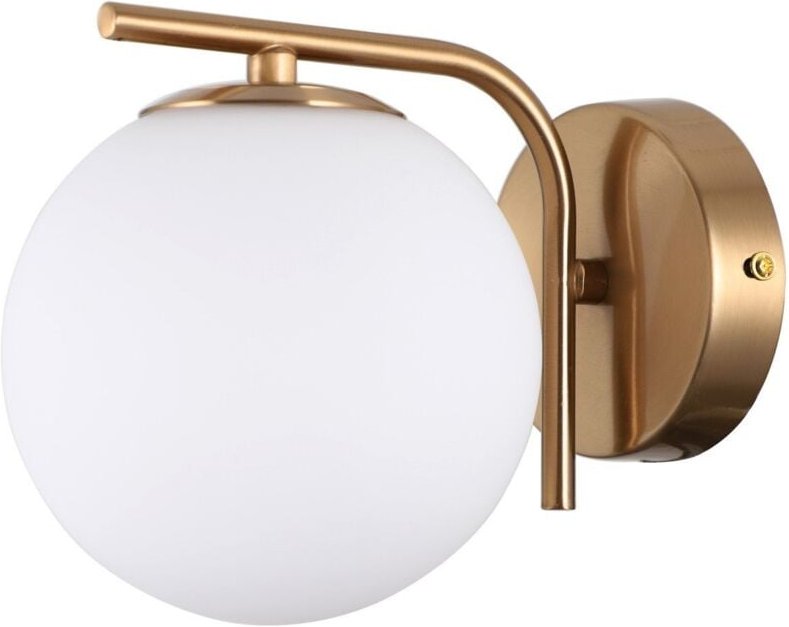 Raddi - Moderne Wandleuchte Golden 1 Light mit weißem Schirm, G9 - Italux