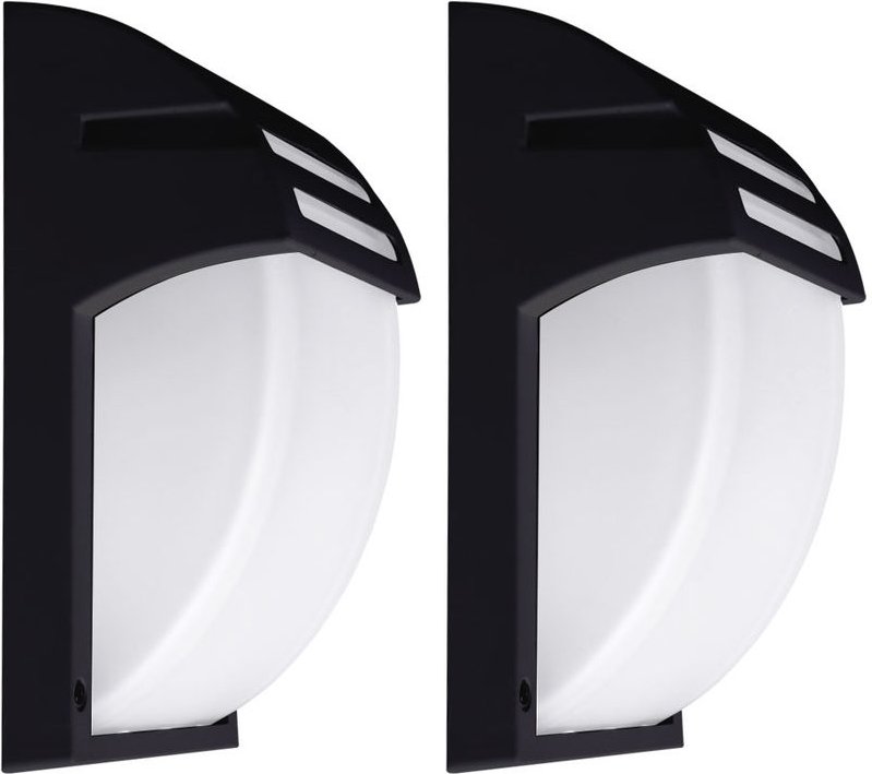 2er Set rgb led Außen Leuchten alu Wand Strahler schwarz Garten Fassaden fernbedienung Lampen dimmbar