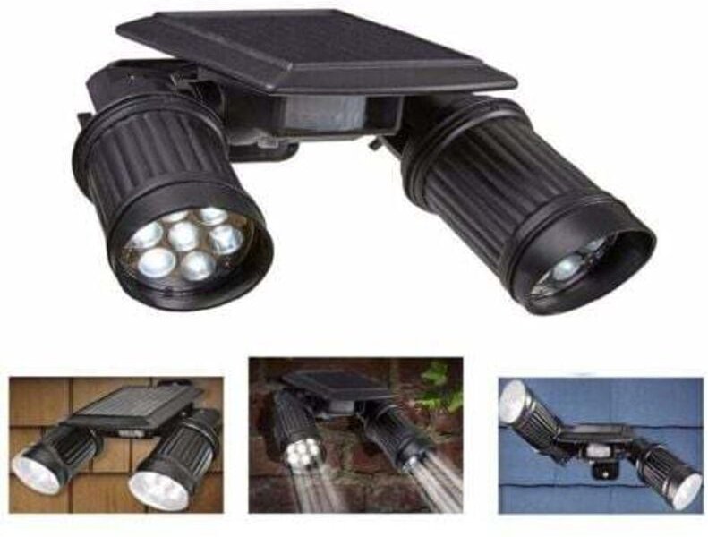 14 LED Solar Wandleuchte Bewegungsmelder Sicherheit Wandleuchte 2 Kopf Wasserdicht