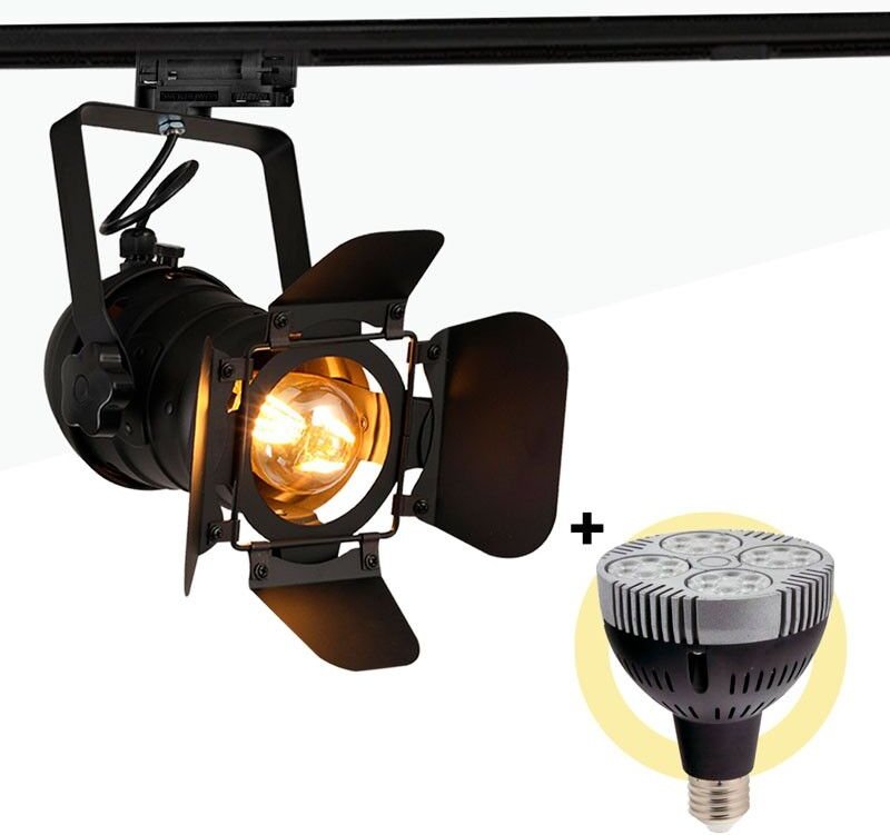 Dreh- und schwenkbarer Stromschienenstrahler "CINEMA" mit LED