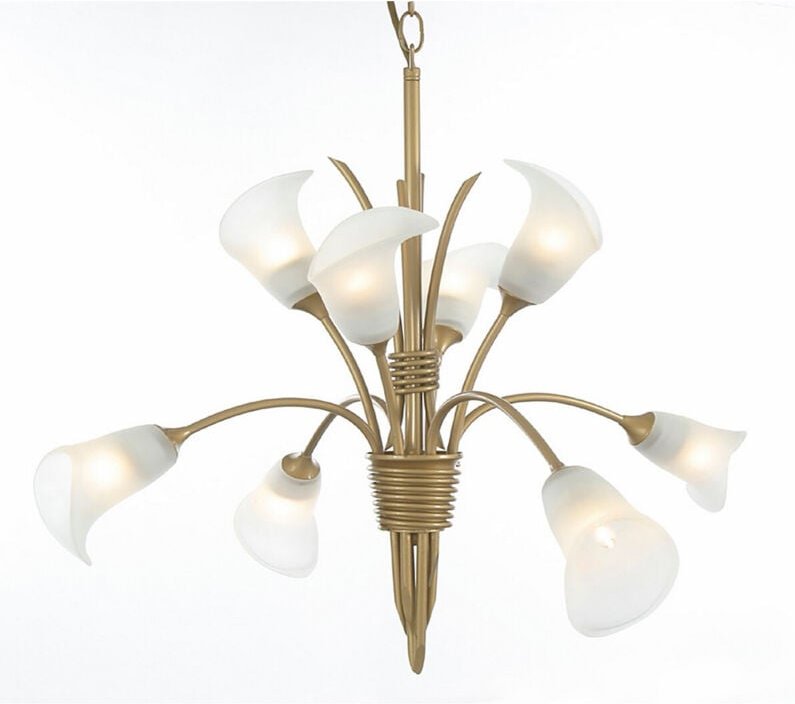 Inspired Ancona Pendelleuchte, 8-flammig, G9, satiniertes französisches Gold