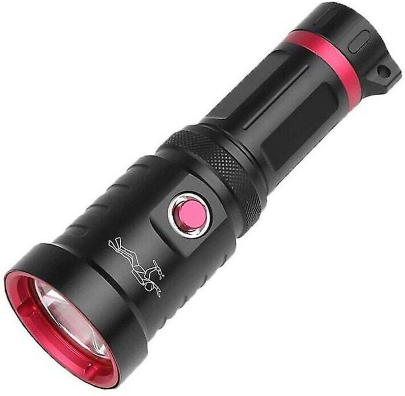 Tauchlampe, 5000 Lumen wiederaufladbares Unterwasser-Tauchlicht, professionelle wasserdichte IPX8-LED-Tauchtaschenlampe,...