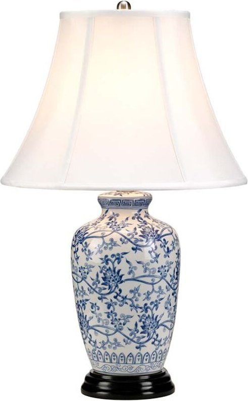 Elstead Blue G Jar Blue 1 Leuchttischlampe mit Tappered Shade, E27