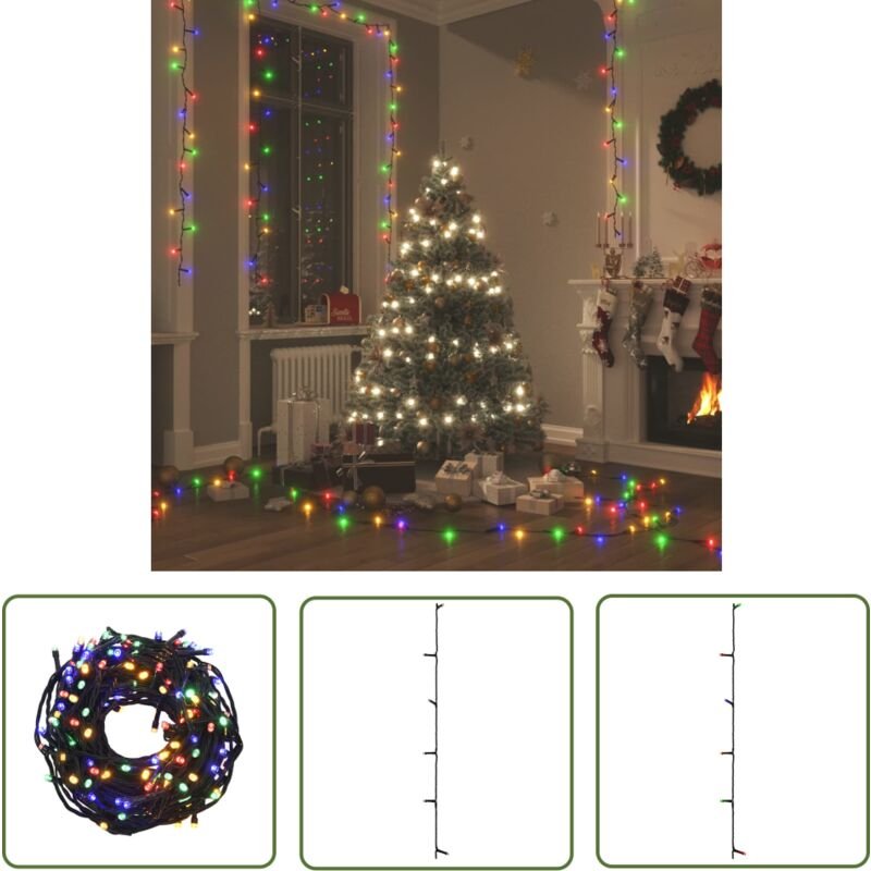 The Living Store Lichterkette mit 400 LEDs Mehrfarbig 40 m 8 Lichteffekte - Weihnachtsdeko - LED-Lichtringe - Outdoor Be...