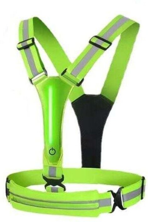 LED di sicurezza ricaricabile tramite USB, gilet riflettente da corsa, gilet da ciclismo lampeggiante ricaricabile trami...