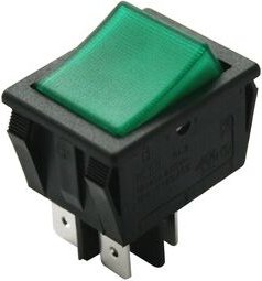 Electro Dh - Bipolarer Schalter Lichttyp 11.405.IL/NV 16A/250V Faston on-off Farbe Schwarz und Grün 8430552016662