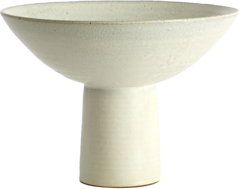 Schale auf Fuß vasco Keramik matt Creme-Sand – - Light&living