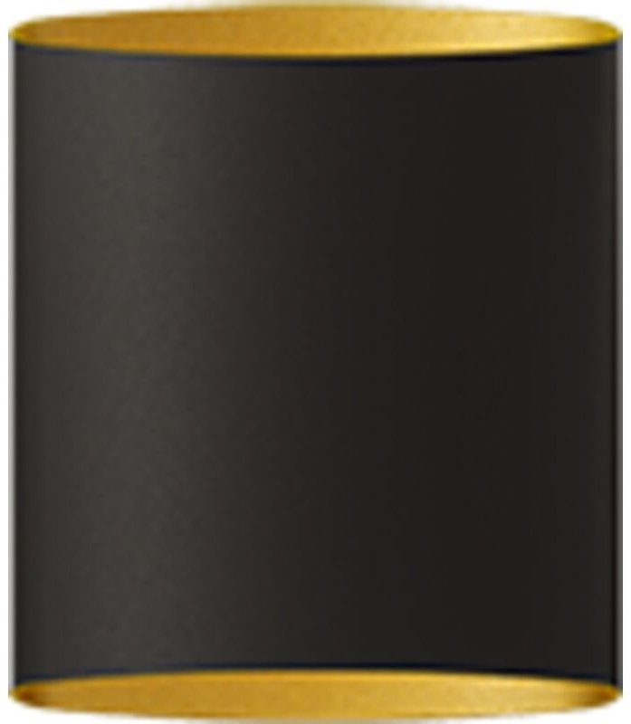 Sinne Up & Down Wandleuchte Schwarze Struktur, Messing, Einschaltkabel 1x G9