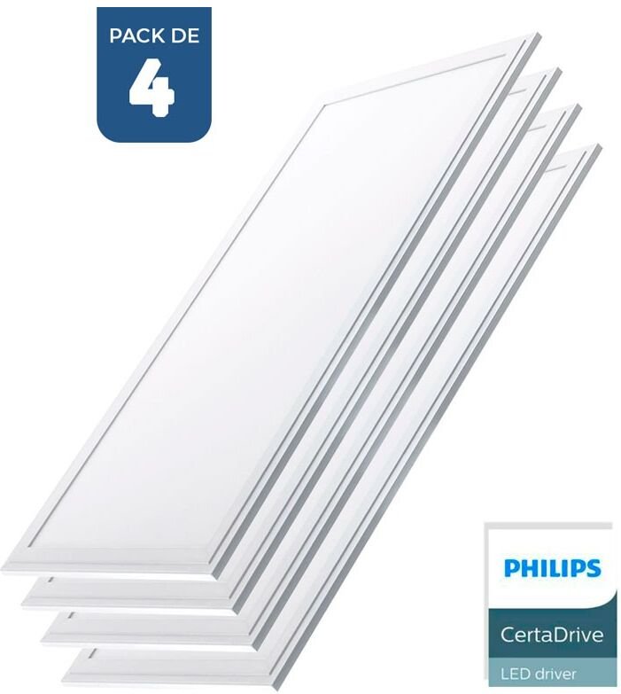 Barcelona Led - 4er Pack x Slim led Panels 120x30cm - Philips Treiber - 44W -