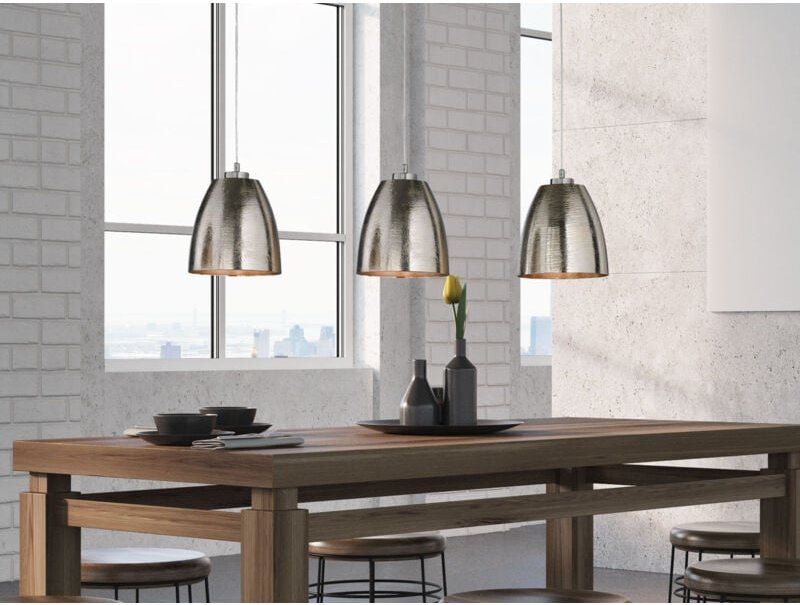 Fischer&honsel - Esszimmerlampe Pendelleuchte Hängelampe 3-Flammig E27 antik silber l 107 cm