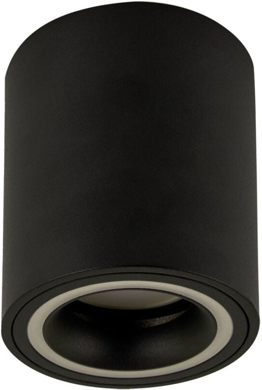 INDI C GU10 Rundrohr-Aufbau-Deckenleuchte, schwarz