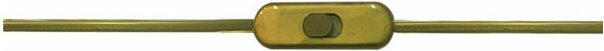 Electro Dh - Durchgangsschalter mit Kabel 2 m. 2A/250V goldfarbig 11.576/D 8430552077434