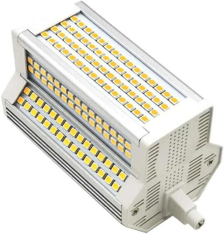 R7S 50W LED-Lampe, warmweiß, dimmbar, 3000K, doppelseitig, J118-Sockel, 118 mm, 4,64", 5000 lm LED-Flutlicht, entspricht...