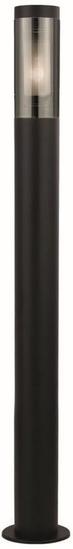 Searchlight - Außenleuchte Stehleuchte Pollerlampe E27 Hof Edelstahl schwarz rauch h 90 cm