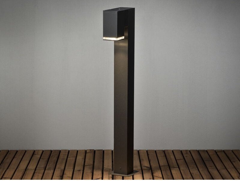 Meinewunschleuchte - Moderne led Pollerleuchte aus Aluminium, Höhe 100cm, Schwarz