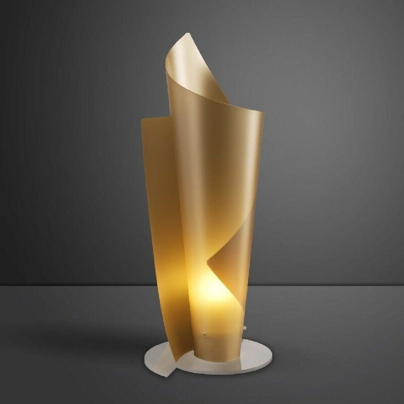 Thumbnail - Tischlampe aus Polilux vela Gold Durchmesser 27 x H70 cm