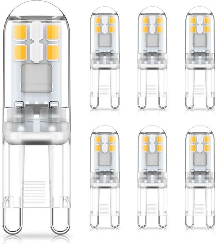 Ersandy - G9-LED-Leuchtmittel, 1,5 w, entspricht 20 w Halogenlicht, natürliches Weiß 4000 k, ac 220–240 v, nicht dimmbar...