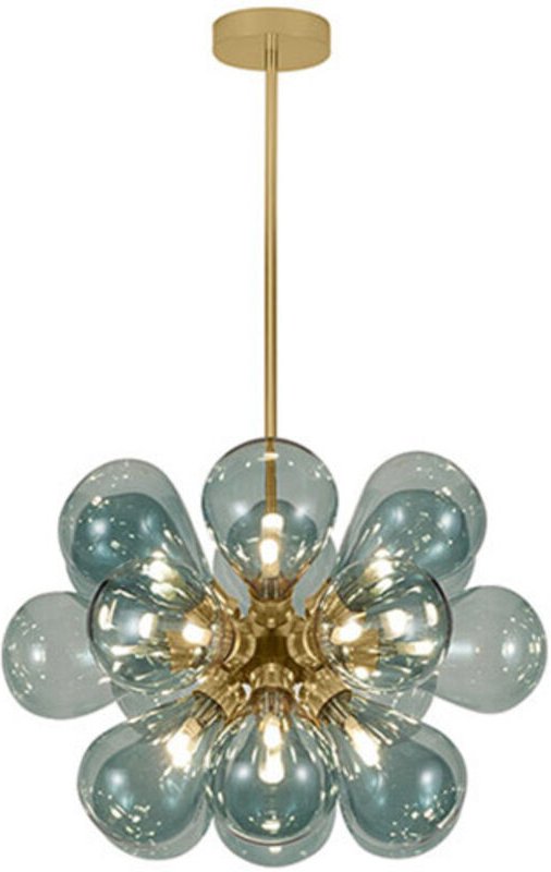 Deckenlampe mit Kristallkugeln - Pendelleuchte - Jacobella Blue