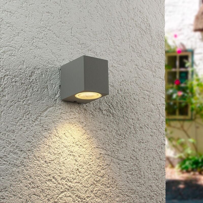 Außenleuchte Wandleuchte Frame DOWN eckig für GU10 IP54 - Farbe: Silber