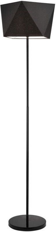 Lamkur Carla Stehlampe mit Schirm, Stoffschirm schwarz, 1x E27