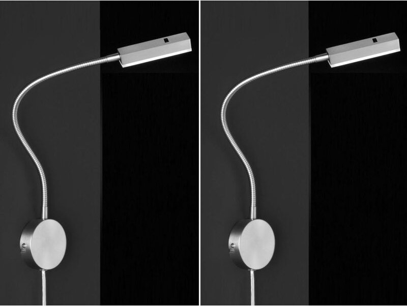 Fischer&honsel - 2er set led Wandlampen dimmbar, Schwanenhals Leselampen, Breite 8cm