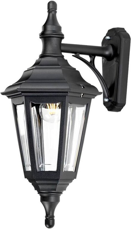 Elstead - Kinsale - 1 Licht Außenwandlaterne Licht Schwarz IP44, E27