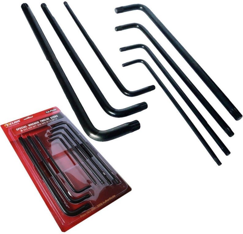 Trade Shop Traesio - Trade Shop - xzn l-förmiger spline-schlüsselsatz extra langer spline-schlüssel M5 M6 M7 M8 M9 M10 M...