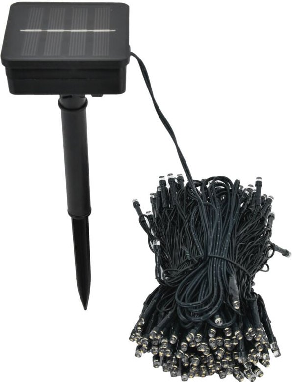 200 LED-Solar-Lichterkette für Garten, Rasen, Außenbeleuchtung, wasserdicht, warmweißes Licht