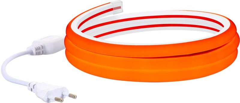 Efectoled - LED-Streifen Neon Dimmbar 220V Orange Halbrund 180° 7.5W/m Schnitt 100cm IP67 nach Maß 10 m