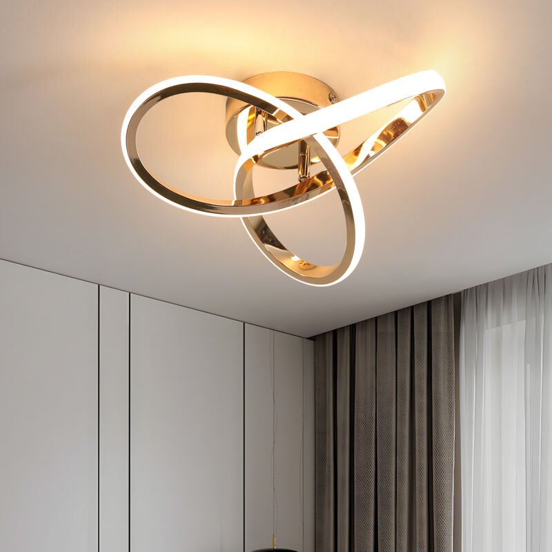 GOECO LED-Deckenleuchte im Golden Clover Design, 25 x 25 cm, 22 W, dreifarbige Farbtemperatur (einstellbar), für Schlafz...