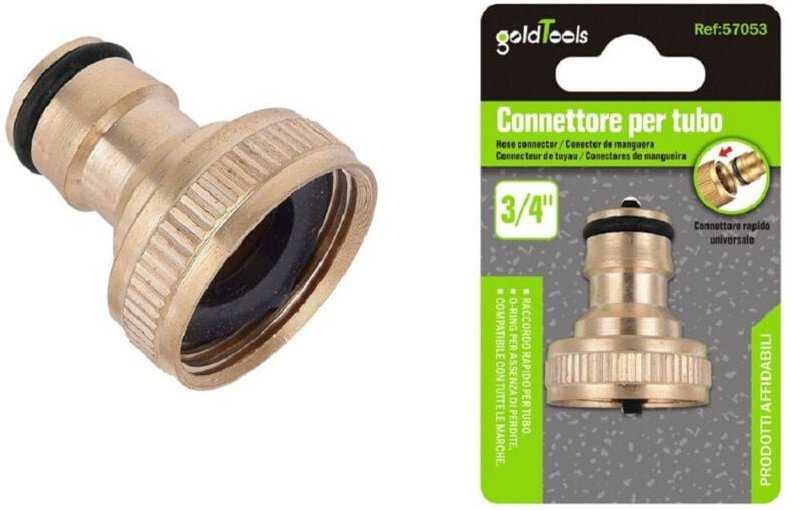 Trade Shop Traesio - Trade Shop - universal-hahnanschluss 3/4' schnell-gartenschlauchadapter 57053 -