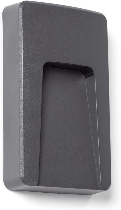 LED Wandleuchte Außen 3W Rechteckig Nilsa 3000K Anthrazit Warmweiß