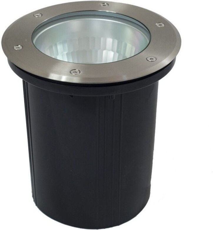 Große Einfahrtsleuchte 21 cm Durchmesser 1xE27 Edelstahl IP67 SU-MA Pabla 4031