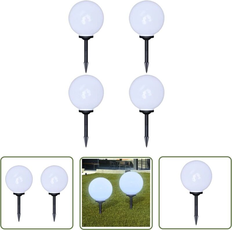 Thumbnail - The Living Store Wegeleuchten 4 Stk. led 30 cm mit Erdspieß - led Solarleuchten - Gartenbeleuchtung - Outdoor Beleuchtun...