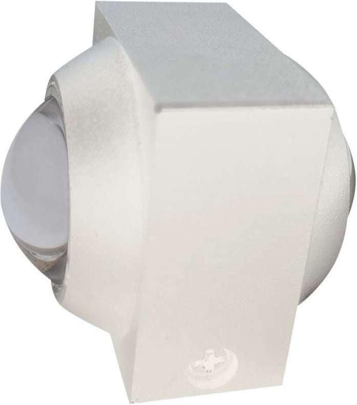 V-tac - 2W led Wandleuchte Doppelstrahl Weiß Gehäuse Warmweiß IP54